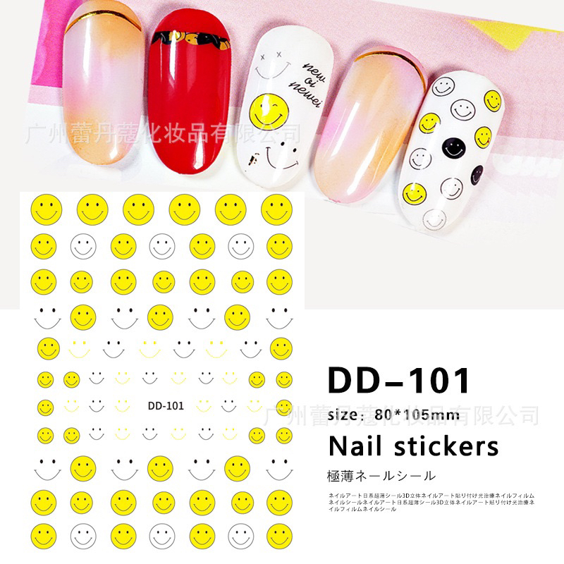 Sticker mặt cười trang trí móng tay Mã F059( DD-101)