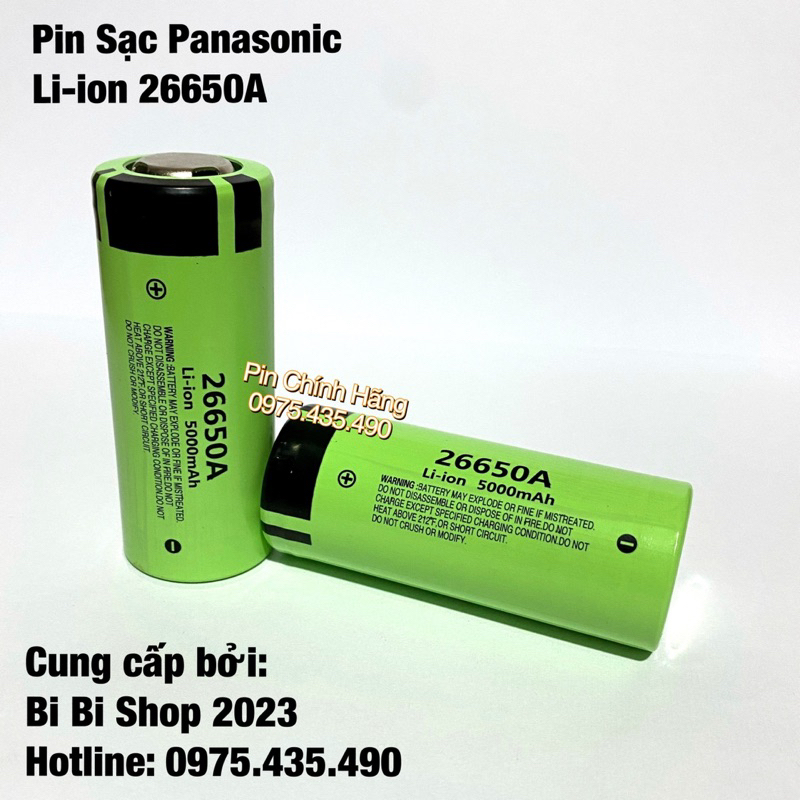 Pin Sạc Panasonic 26650A Li-ion 5.000mAh (Pin 26650) - Hàng Nhập Khẩu Giá 1 Viên