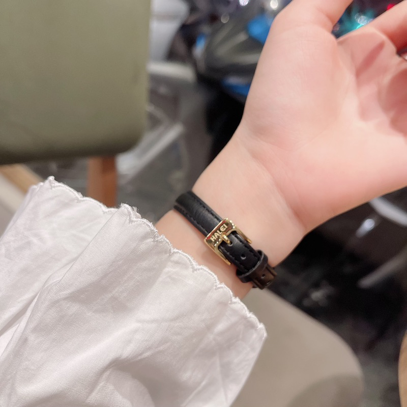 Đồng hồ nữ chống nước dây da hale 542 size 26mm đính đá thời trang trẻ trung