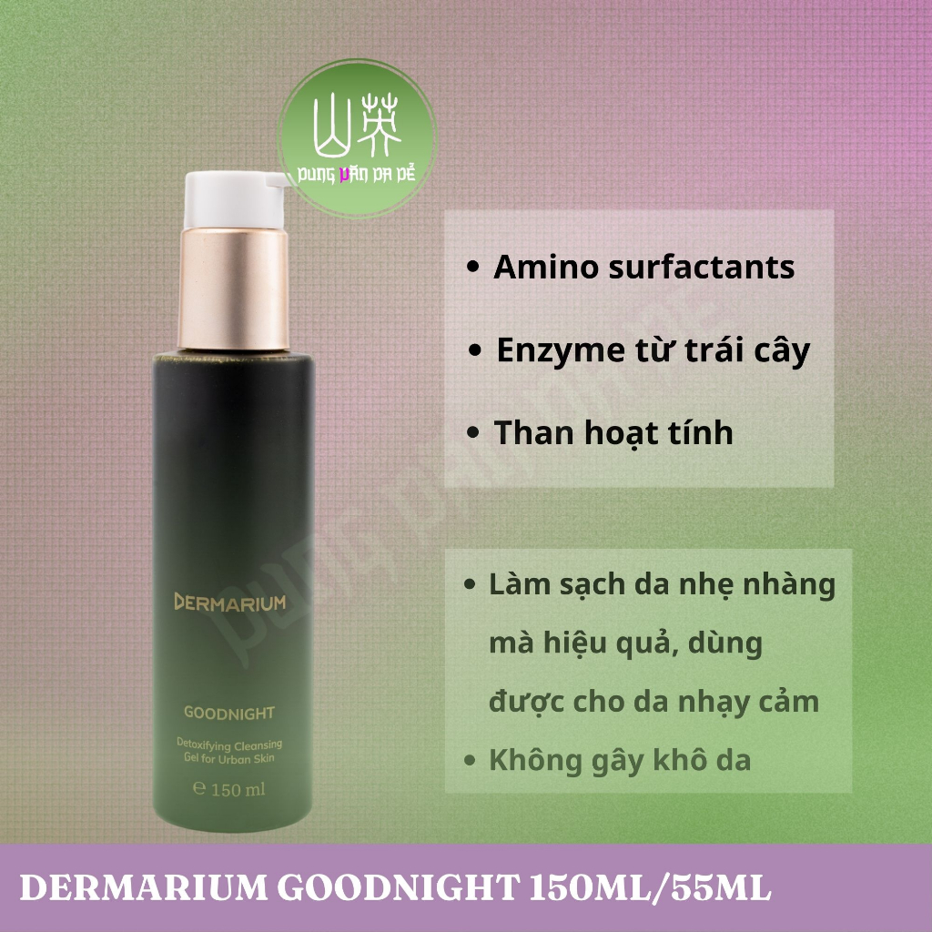 [Dermarium ] Goodnight Cleanser Sữa Rửa Mặt Than Hoạt Tính