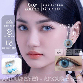 Lens kính áp tròng mắt thiên nga xanh xám tây angela blue - - 14.3 - hsd 1 năm