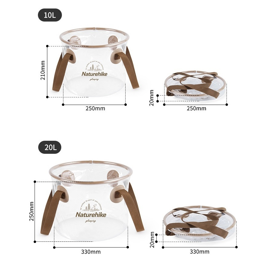Xô chậu dã ngoại gấp gọn NatureHike NH20SJ040 20L