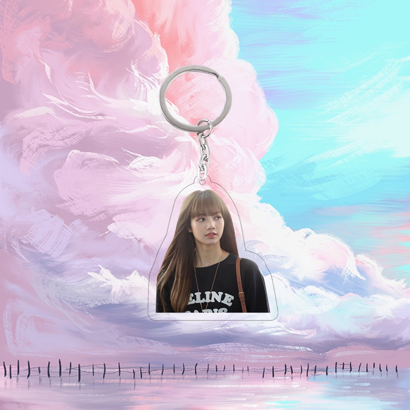 Móc Khóa Blackpink Hàn Quốc 2 Mặt Bằng Acrylic Giao Ngẫu Nhiên Aisobook - MOCBP