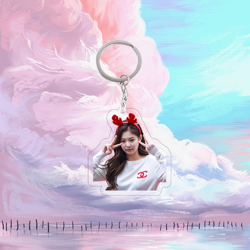 Móc Khóa Blackpink Hàn Quốc 2 Mặt Bằng Acrylic Giao Ngẫu Nhiên Aisobook - MOCBP