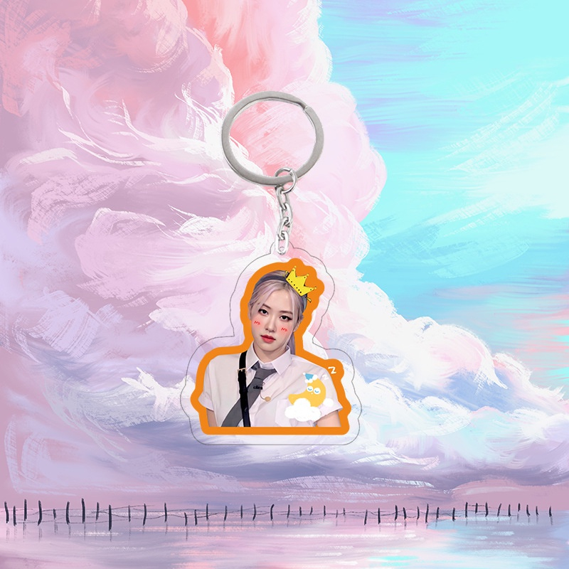 Móc Khóa Blackpink Hàn Quốc 2 Mặt Bằng Acrylic Giao Ngẫu Nhiên Aisobook - MOCBP