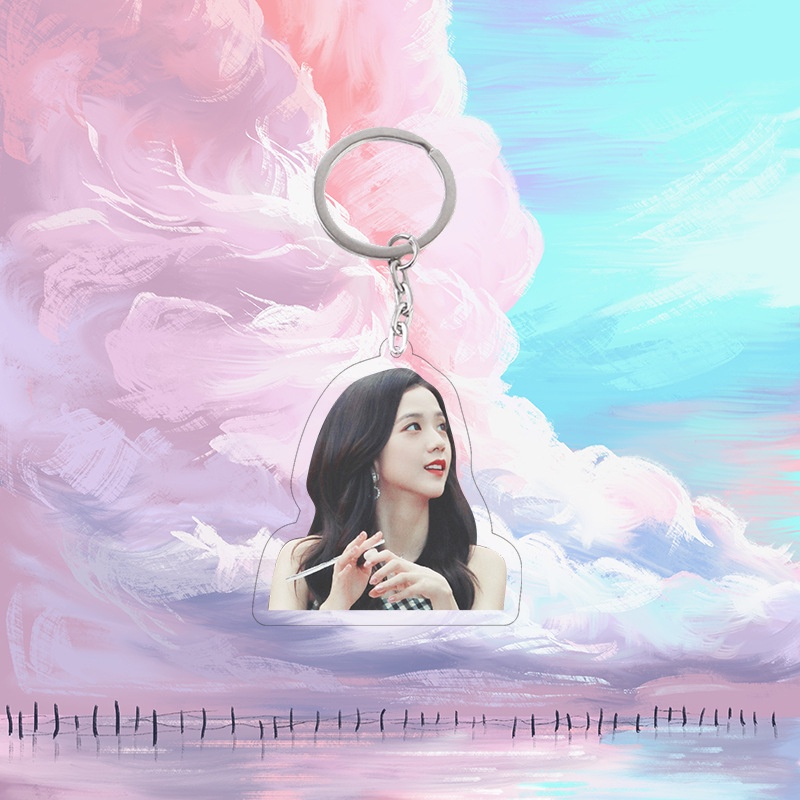 Móc Khóa Blackpink Hàn Quốc 2 Mặt Bằng Acrylic Giao Ngẫu Nhiên Aisobook - MOCBP