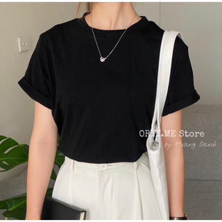 Áo phông cổ tròn basic dáng vừa