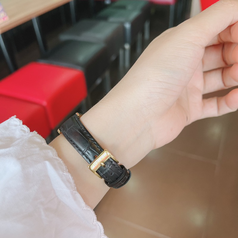Đồng hồ nam nữ chống nước dây da viền thép không gỉ hale 549 thời trang trẻ trung