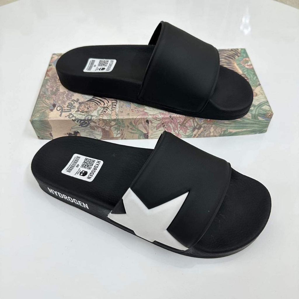 Dép lê quai ngang nam, nữ, dép HYDRO họa tiết đầu lâu, ngôi sao cá tính