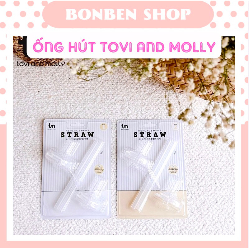 Bộ phụ kiện ống hút Silicon cao cấp thay thế bình hút Tovi and Molly Hàn Quốc