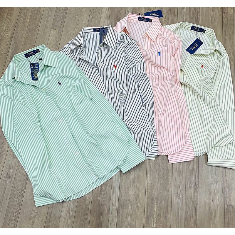 Sơmi thêu polo tay dài  -