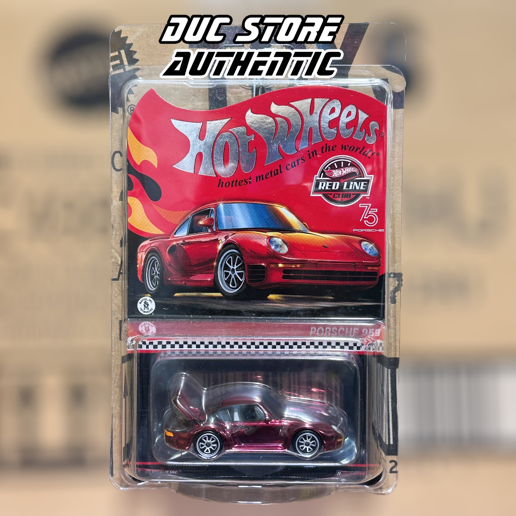 ducstore.vn Xe mô hình HGK85 Hot Wheels RLC Porsche 959 - Spectraflame oxblood