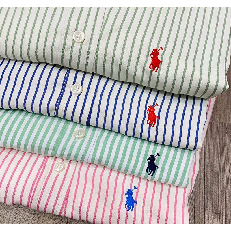 Sơmi thêu polo tay dài  -