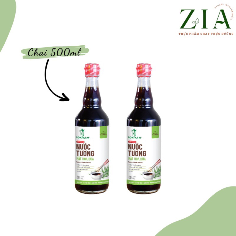 NƯỚC TƯƠNG MẬT HOA DỪA 500ml CHAI LỚN TIẾT KIỆM KO ĐẬU NÀNH HÀM LƯỢNG MUỐI RẤT THẤP