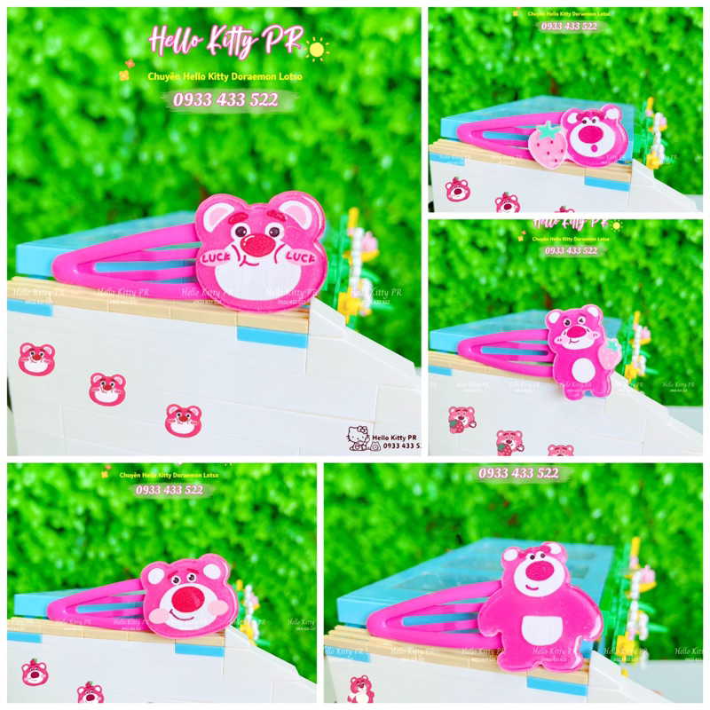Kẹp tóc mái gấu dâu Lotso