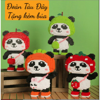 Le go Gấu Trúc hoa quả , Xếp hình siêu đẹp , xếp hình gấu trúc panda hoa quả, sản phẩm mới, đồ chơi lắp ráp thông minh