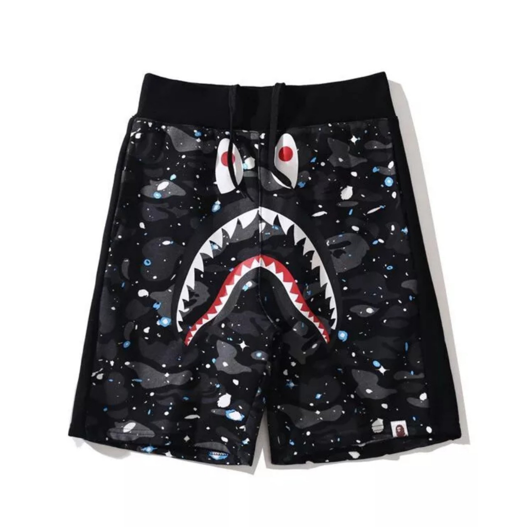 Short Bape Shark Galaxy SS22, Quần Đùi Bape Cá Ngáo, Quần Ngố Bape Cá mập chất liệu Cotton