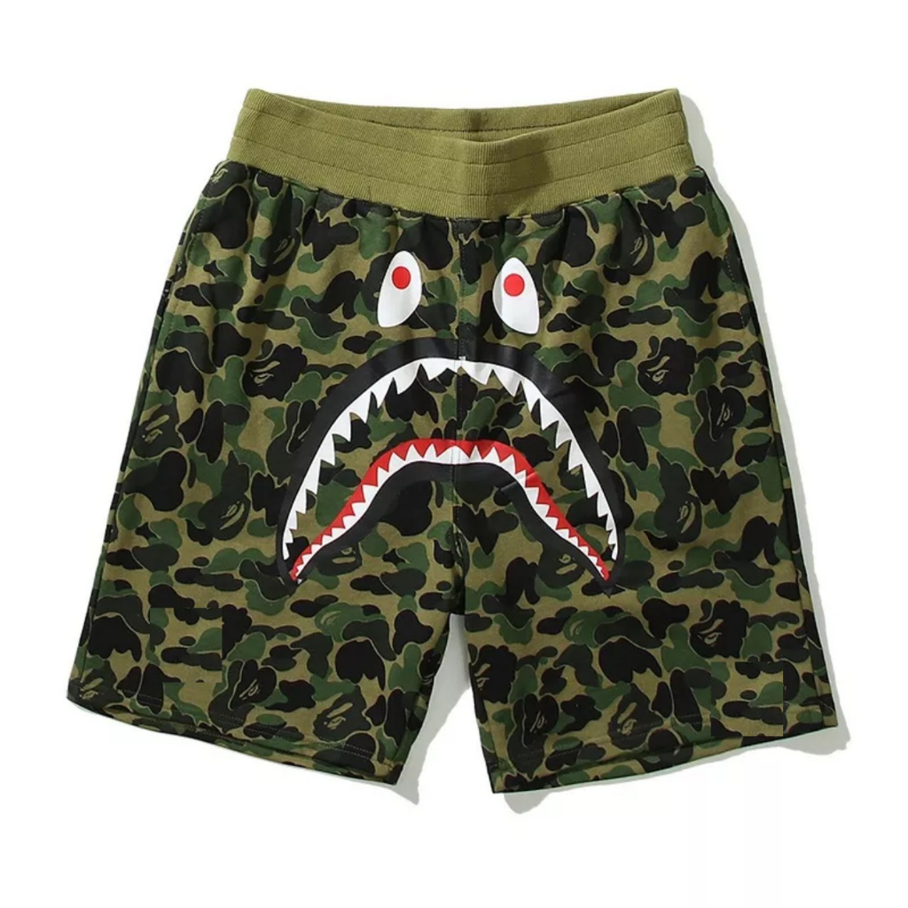 Short Bape Shark Galaxy SS22, Quần Đùi Bape Cá Ngáo, Quần Ngố Bape Cá mập chất liệu Cotton