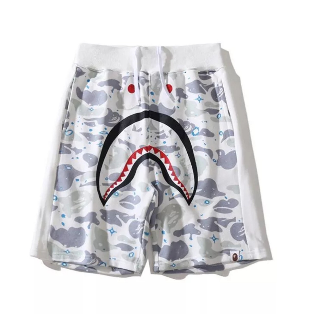 Short Bape Shark Galaxy SS22, Quần Đùi Bape Cá Ngáo, Quần Ngố Bape Cá mập chất liệu Cotton
