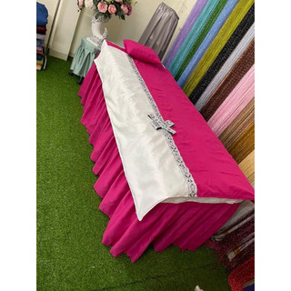Full bộ Ga giường spa,giường gội, nối mi vải cotton trần bông