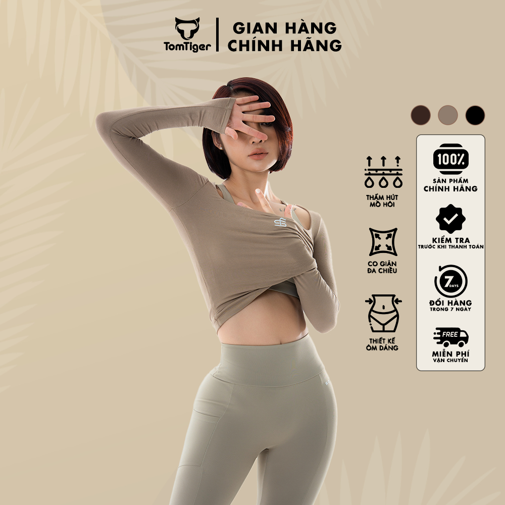 Áo Thun Nữ Dài Tay Tập Essential Longsleeves Sey TOMTIGER