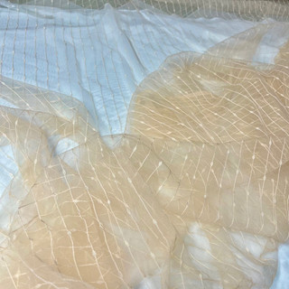 1M Vải Lưới Tutu Mềm Dệt Sọc Chấm Bi