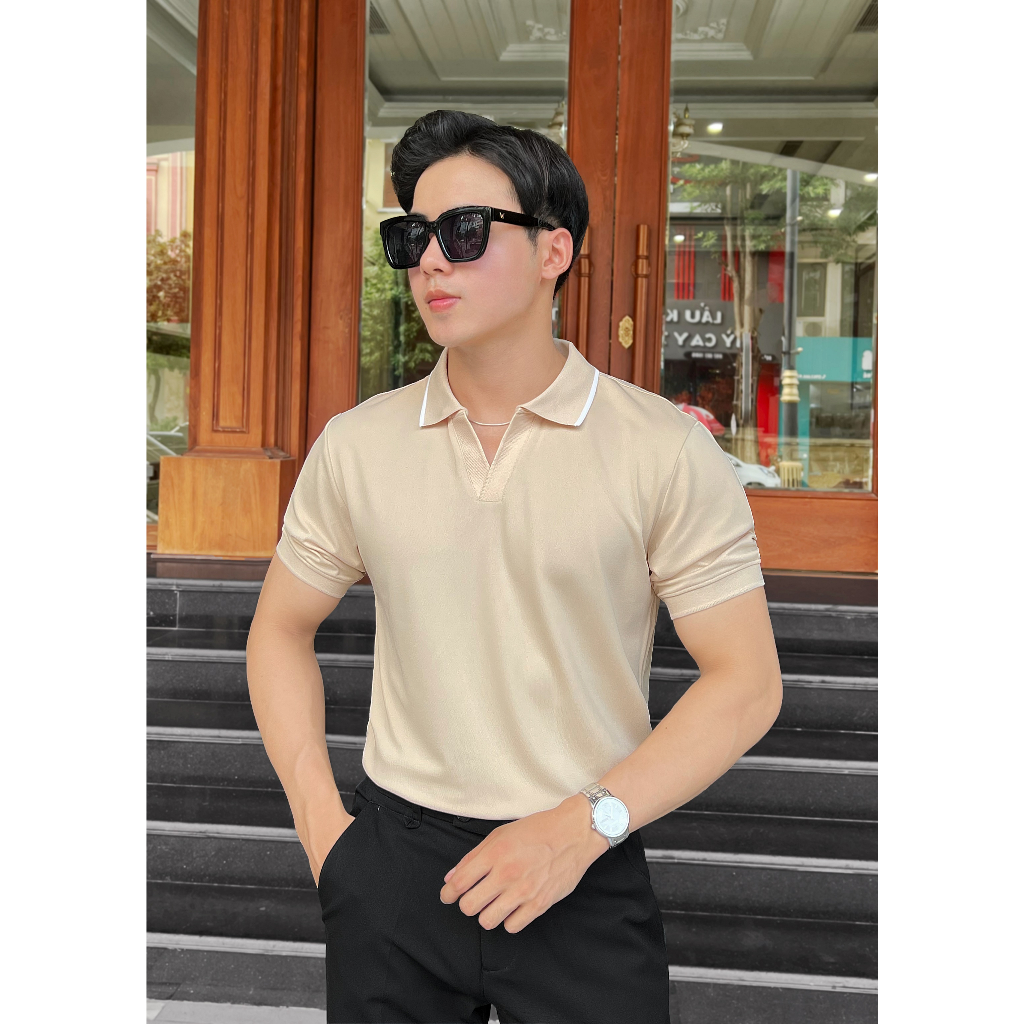Áo Polo Nam LeeZone Fullbox Basic Chất Cá Sấu Thoáng Mát | Polo V Neck