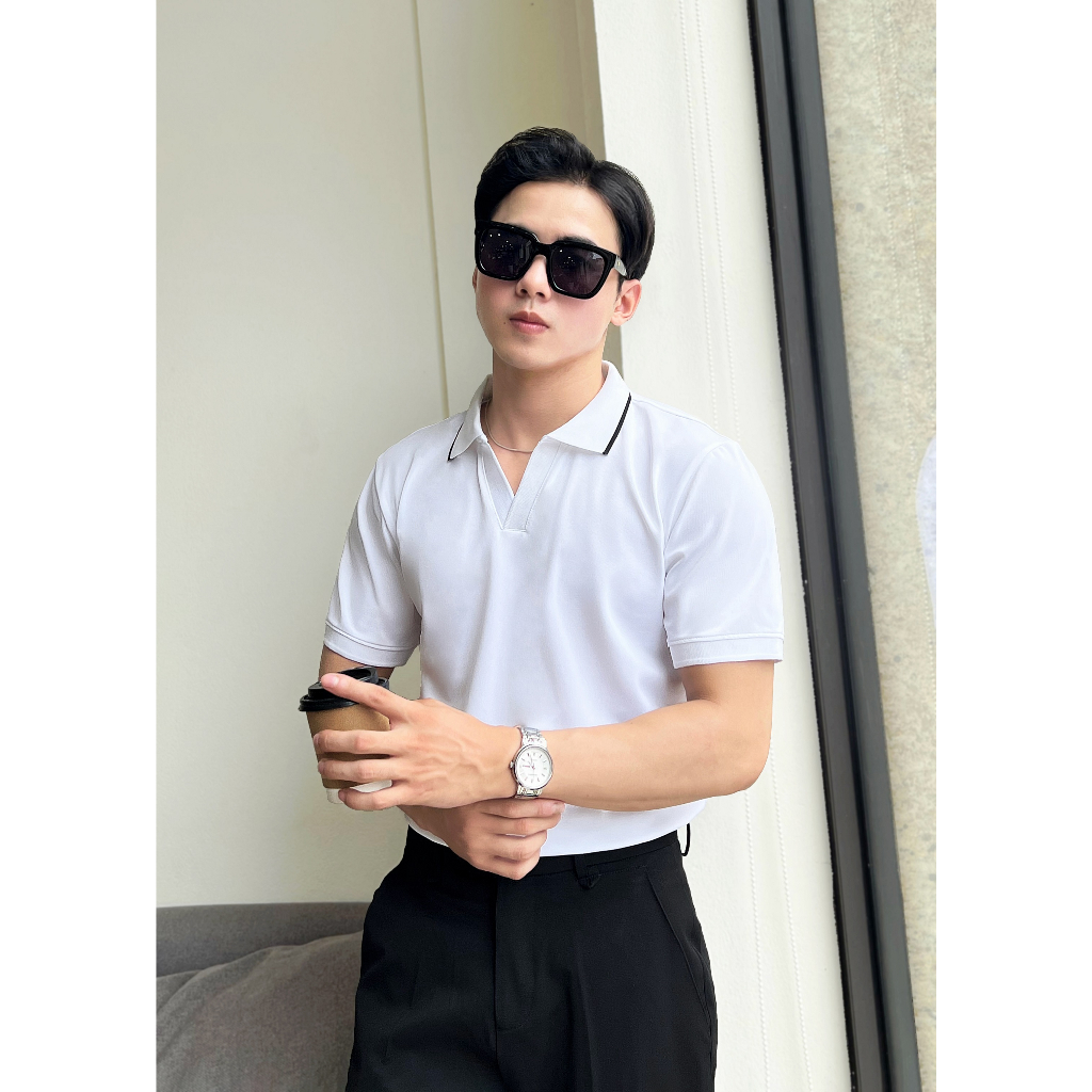 Áo Polo Nam LeeZone Fullbox Basic Chất Cá Sấu Thoáng Mát | Polo V Neck