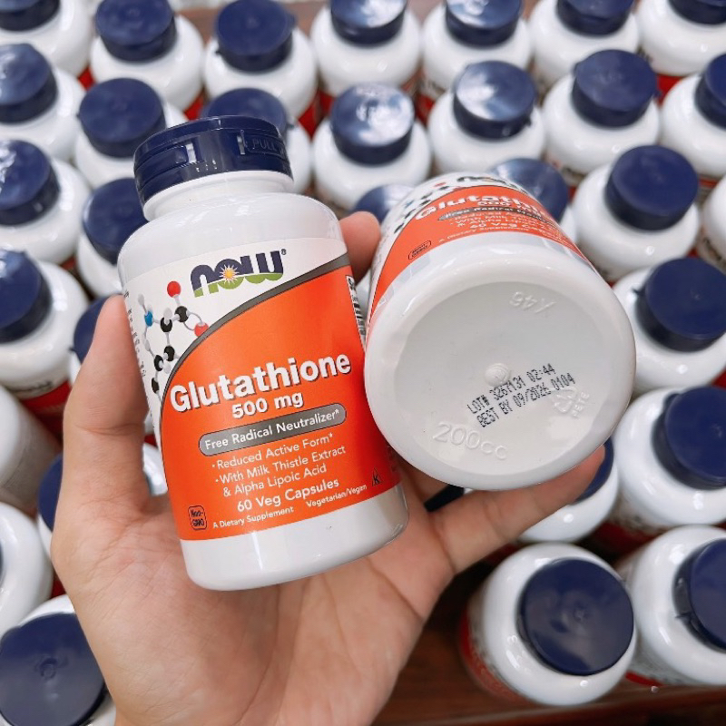 Viên Uống Hỗ Trợ Trắng Da Glutathione Now 500mg 60 Viên