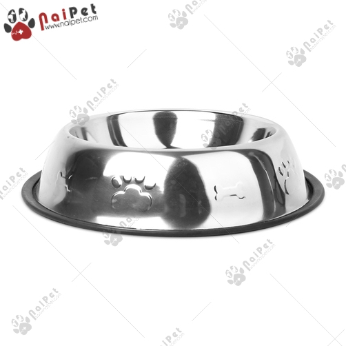Bát Ăn Uống Inox Trắng Họa Tiết Bàn Chân Thú BIN001