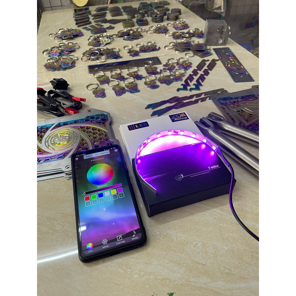 Bộ Led mắt quỷ đổi màu chỉnh app cho bi cầu ( Bộ đơn cho 1 bi)
