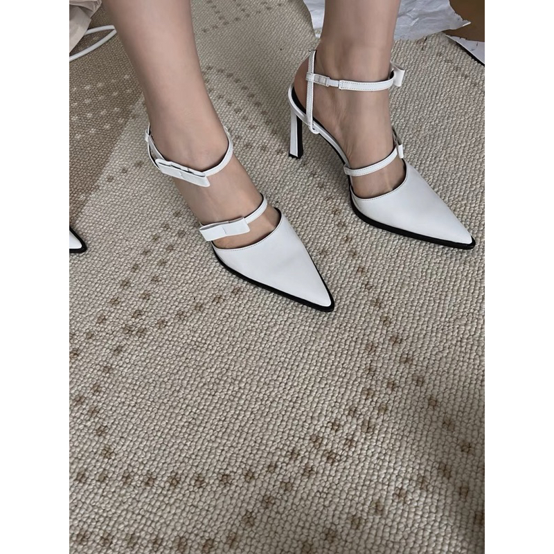 Sandal cao gót đính nơ
