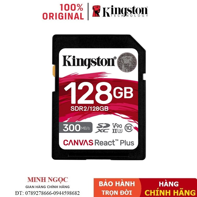 Thẻ nhớ Kingston SD Canvas React Plus 128GB – SDR2/128GB