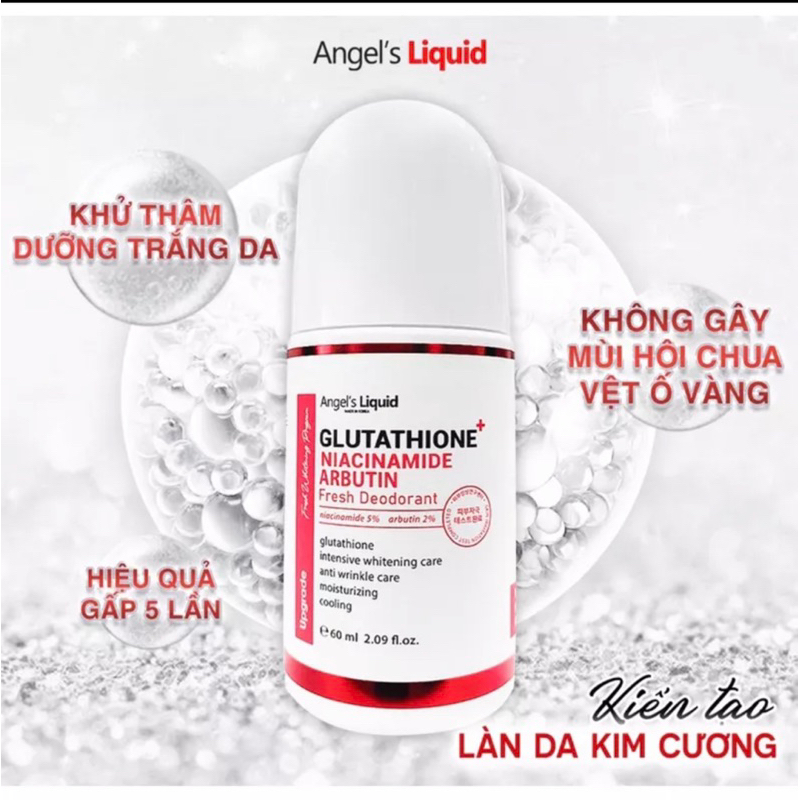 Lăn nách glutathione, lăn khử mùi glutathione mờ thâm dưỡng trắng