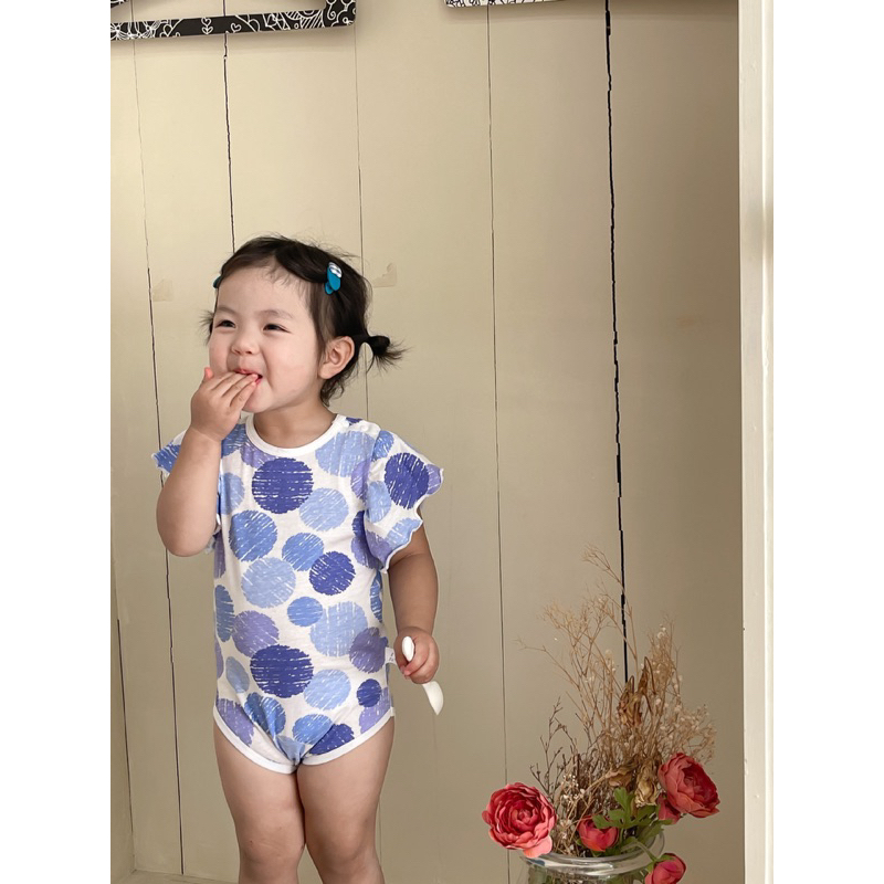 Bộ bodysuit cho bé sơ sinh, body tay ngắn đồ bộ liền thân dành cho bé gái hoạ tiết cute