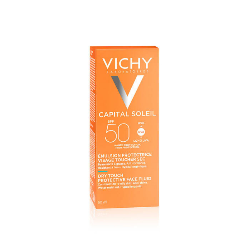 [BẢN MỚI] Kem chống nắng Vichy Capital Soleil Dry Touch SPF50+ 50ml kiềm dầu, không bóng nhờn