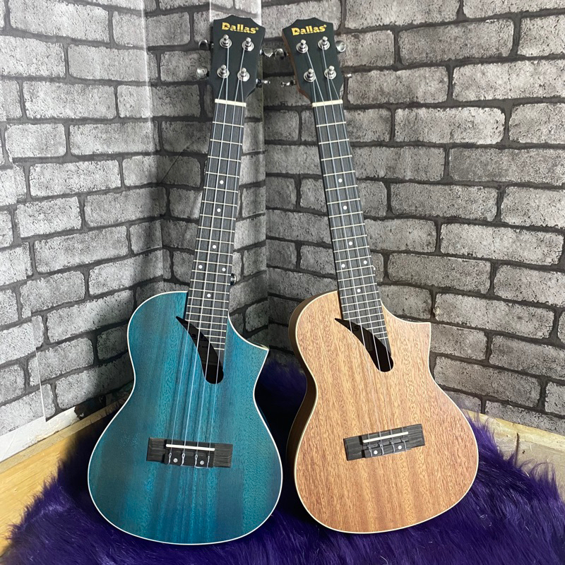 Đàn ukulele gỗ mahogany size concert, tenor - Kèm 4 phụ kiện bao dù, tài liệu, pick, sticker