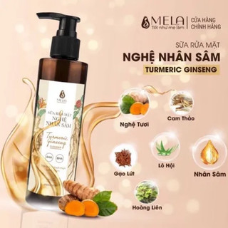 Sữa Rửa Mặt Nhân Sâm Nghệ Mela 200ml