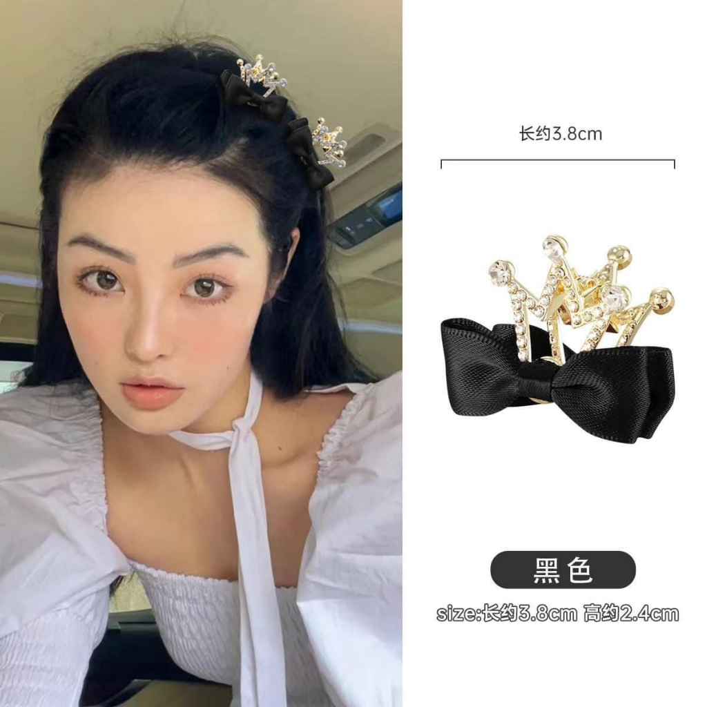 Sett 2 chiếc cặp nơ đính đá cho mẹ và bé siêu xinh