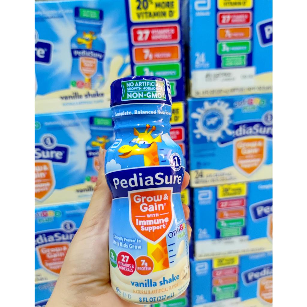 Thùng Sữa Nước Pediasure Hương vani, Socola 237,220ml x 24 Chai Mỹ