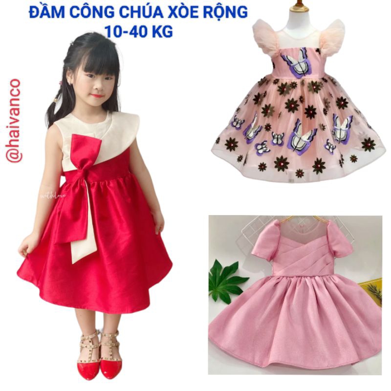 ĐẦM VÁY CÔNG CHÚA XÒE RỘNG 10 ĐẾN 40 KG HAIVANCO DỄ THƯƠNG NỔI BẬT SANG TRỌNG ĐI CHƠI ĐI TIỆC ĐỀU ĐẸP
