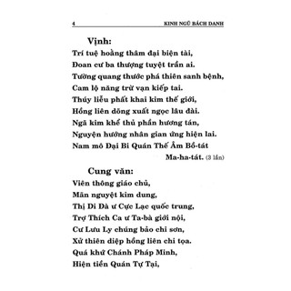 Sách - Kinh Ngũ Bách Danh ( HTRA- Thích Chân Lý)