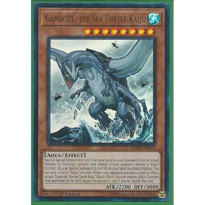 Thẻ bài Yugioh Tiếng Anh DUDE-EN037 Gameciel, The Sea Turtle Kaiju – Ultra Rare