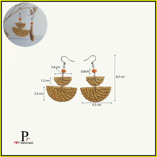 Bông tai mây tre đan thủ công mỹ nghệ