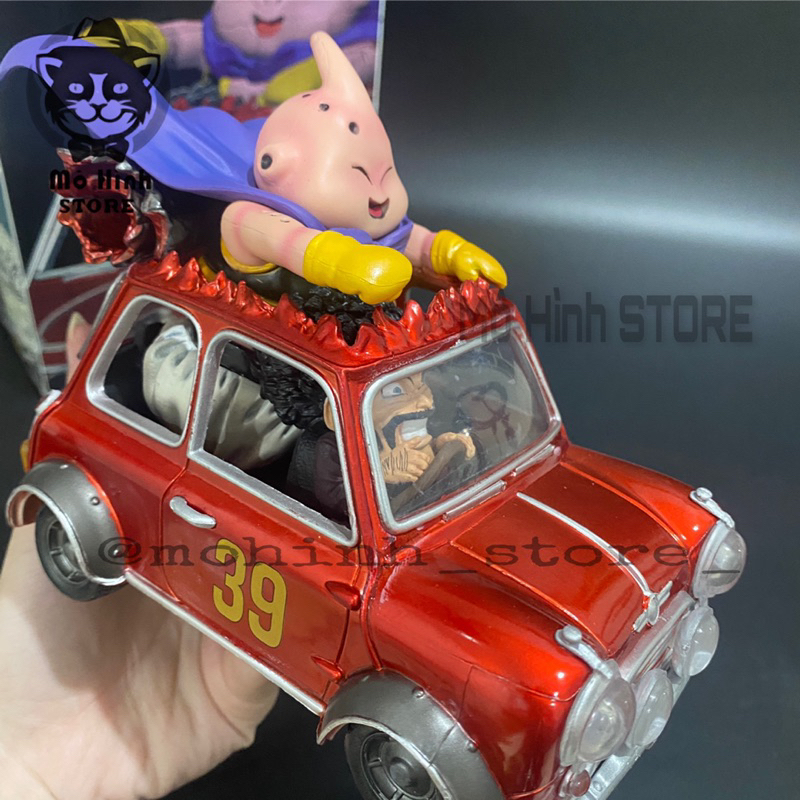 Mô Hình DragonBall Satan lái oto chở Majin buu  , nặng 500gram - Figure DragonBall - Có Hộp màu