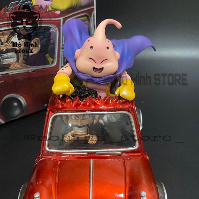 Mô Hình DragonBall Satan lái oto chở Majin buu  , nặng 500gram - Figure DragonBall - Có Hộp màu