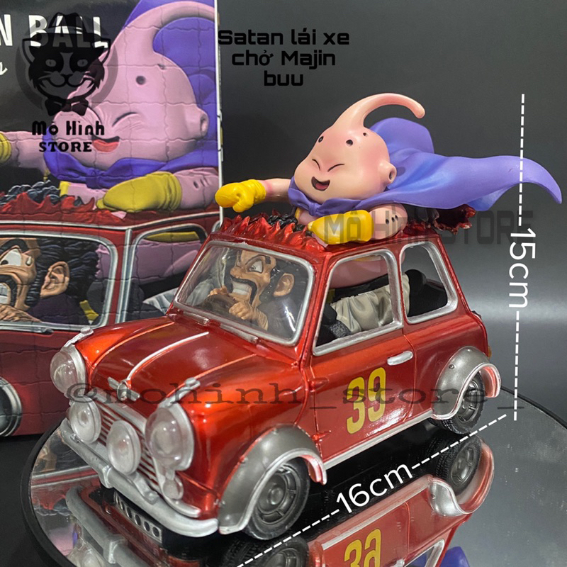 Mô Hình DragonBall Satan lái oto chở Majin buu  , nặng 500gram - Figure DragonBall - Có Hộp màu