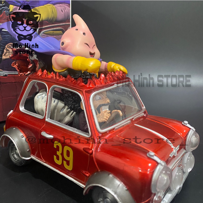 Mô Hình DragonBall Satan lái oto chở Majin buu  , nặng 500gram - Figure DragonBall - Có Hộp màu