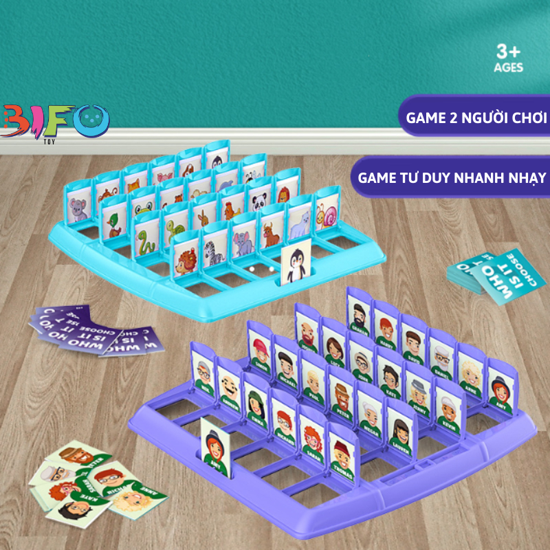 Combo 2 bộ thẻ board game who is it classic 2 người chơi vui nhộn giảm stress tư duy thông minh phán