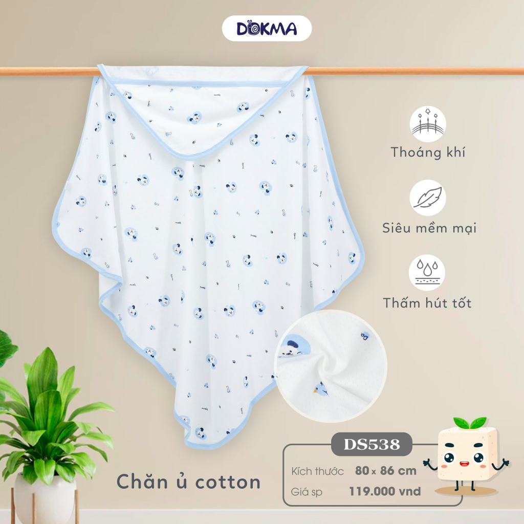 Chăn ủ cotton mềm mại Dokma DS345
